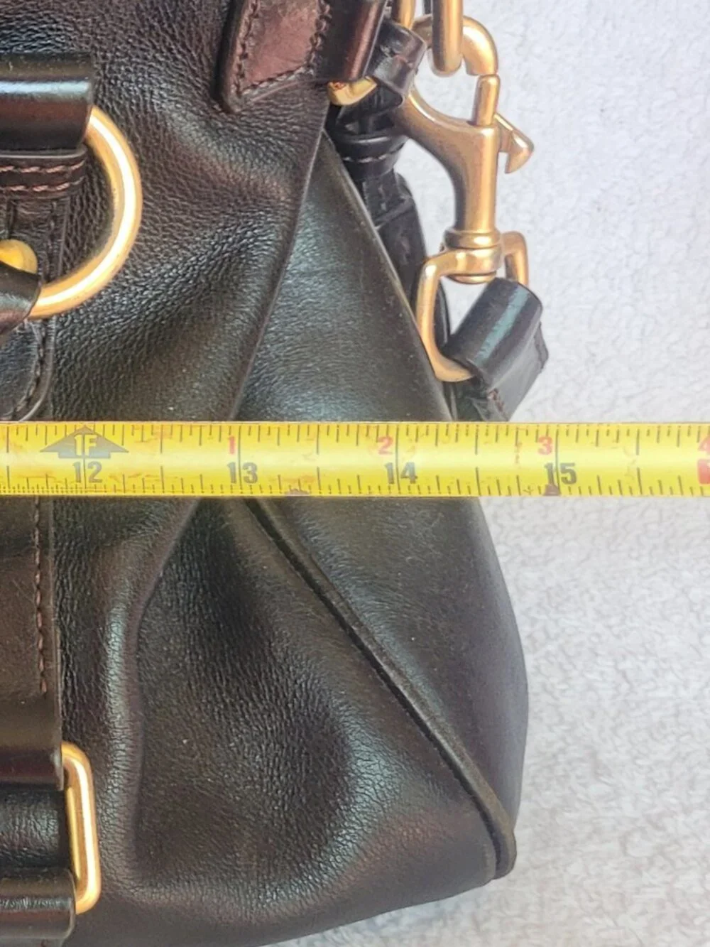 Dooney & Bourke Black Florentine Leather Satchel - Large